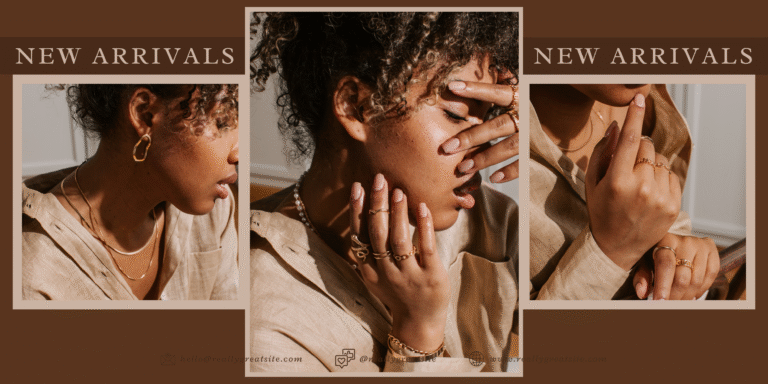 Brown Minimalist Jewelry New Arrivals Banner